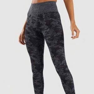 Gymshark Black Camo Seamless Leggings